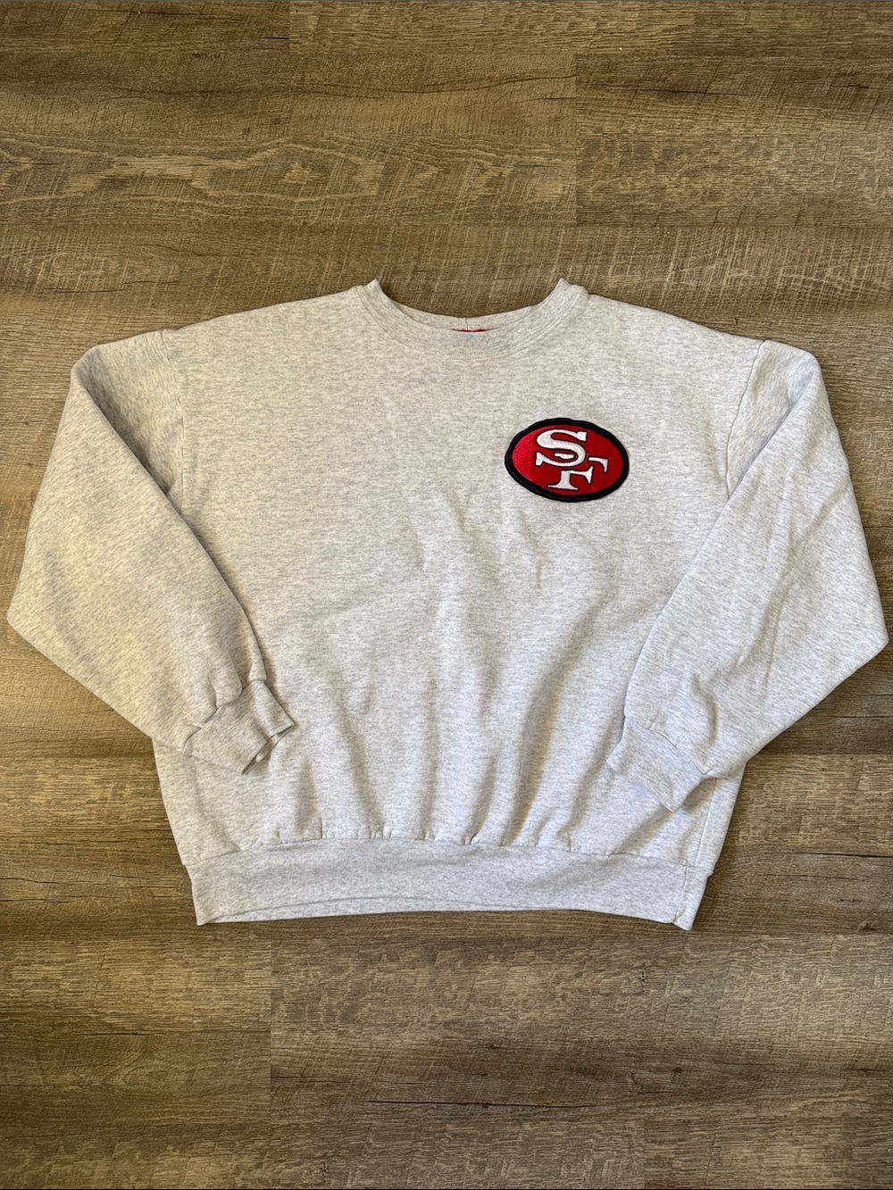 Vintage Majestic San Francisco 49ers Heather Gray Crewneck Sweatshirt Size XL